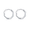 Simple Pure Silver Earrings Circle Ring Earrings Hypoallergenic Earrings