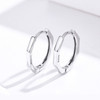 Simple Pure Silver Earrings Circle Ring Earrings Hypoallergenic Earrings