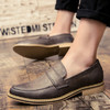 British Style Pointed Shoes Versatile Casual Shoes Slip-on Men Shoes, Size:41(Khaki)