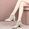 Mesh Fashion Pointed Head Breathable Hollow Boots, Shoe Size:36(Beige)