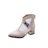 Mesh Fashion Pointed Head Breathable Hollow Boots, Shoe Size:36(Beige)