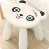 Thickened Children Chair Baby Plastic Stool Cute Cartoon Kindergarten Stool(White Panda)