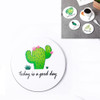 25 PCS Round Cartoon Non-slip Anti-scalding Coaster Creative Insulation Mat Cute Placemat, Size:L(Cactus)