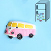 10 PCS Resin Cartoon DIY Creative Refrigerator Sticker Decoration(Pink Bus)