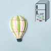 10 PCS Resin Cartoon DIY Creative Refrigerator Sticker Decoration(Green Hot Air Balloon)