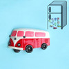 10 PCS Resin Cartoon DIY Creative Refrigerator Sticker Decoration(Red Bus)