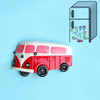 10 PCS Resin Cartoon DIY Creative Refrigerator Sticker Decoration(Red Bus)