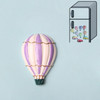 10 PCS Resin Cartoon DIY Creative Refrigerator Sticker Decoration(Purple Hot Air Balloon)