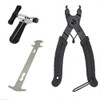 Bicycle Chain Disassembly Pliers Chain Cutter Chain Ruler Set(Black handle chain cutter, big pliers, ruler)