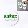 25 PCS Round Cartoon Non-slip Anti-scalding Coaster Creative Insulation Mat Cute Placemat, Size:L(Four-leaf Clover)