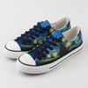 Hand Painted Women Flat Casual Canvas Shoes Customize Design Shoes, Shoes Size:35(D502C)