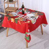 2 PCS Christmas Printed Waterproof And Oilproof Tablecloth Square Tablecloth Table Mat, Specification: 140x140cm(Style 4 Christmas Letters)