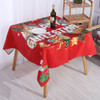 2 PCS Christmas Printed Waterproof And Oilproof Tablecloth Square Tablecloth Table Mat, Specification: 140x140cm(Style 4 Christmas Letters)