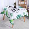 2 PCS Christmas Printed Waterproof And Oilproof Tablecloth Square Tablecloth Table Mat, Specification: 140x100cm(Style 8 Love Leaves)