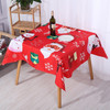 2 PCS Christmas Printed Waterproof And Oilproof Tablecloth Square Tablecloth Table Mat, Specification: 140x140cm(Style 6 Snowman)