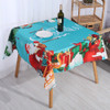 2 PCS Christmas Printed Waterproof And Oilproof Tablecloth Square Tablecloth Table Mat, Specification: 140x100cm(Style 7 Gift)