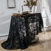 Round Lace Tablecloth Cover Cloth Retro Dining Table Coffee Table Tablecloth, Size: 190 CM(Black)