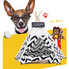 Striped Pattern Pet Tent Bed with Cushion, Size:Medium 50×50×60cm(Black)