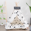 Foldable Pet Tent Breathable Pine Pet Nest Pet Mat, Style:With Cushion, Size:Small 40×40×50cm