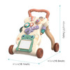 Children Hand Push Educational Toy Baby Anti-rollover and Anti-O-type Walker, Style:Standard Edition(Beige)