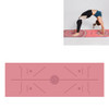 Portable Printed Non-slip Environmental Protection Yoga Mat Drape, Size: 185 x 63cm(Powder Bit Line)