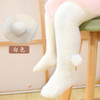 Baby Leggings Imitation Mink Fleece Plus Fleece Tight Pantyhose, Size:L(White)
