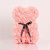 25cm Bear Shape Artificial Foam Roses Flower Ornament(Light Pink)