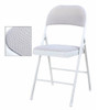 Portable Folding Metal Conference Chair Office Computer Chair Leisure Home Outdoor Chair(Grey)