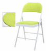 Portable Folding Metal Conference Chair Office Computer Chair Leisure Home Outdoor Chair(Green)