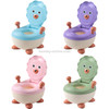 Children Spacious Backrest Thickened Non-slip Toilet Cute Cartoon Baby Training Toilet, Style:Hard Pad(Purple)