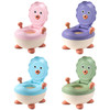 Children Spacious Backrest Thickened Non-slip Toilet Cute Cartoon Baby Training Toilet, Style:PU Soft Pad(Blue)