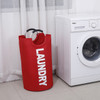 Portable Waterproof Hamper Dirty Clothes Large Collapsible Washing Laundry Basket Bag(Red)