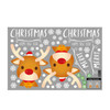 10 PCS Christmas Decorations Stickers Glass Window Wall Stickers( Reindeer )