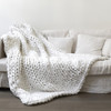 Fashion Handmade Knitted Wool Blanket, Size:150X200cm(Dark Grey)