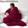 Fashion Handmade Polyester Blanket, Size:200X200cm(Red)
