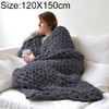 Fashion Handmade Polyester Blanket, Size:120X150cm(Dark Grey)