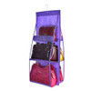 2 PCS Portable Home Multi-layer Transparent Mesh Bag Hanging Storage Bag(purple)