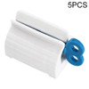 5 PCS Convenient Toothpaste Rolling Tube Toothpaste Squeezer Stand Holder(Blue)
