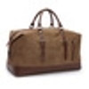 Canvas Leather Men Travel Bags Carry on Luggage Bags Men Duffel Bags Handbag Travel(Coffee)