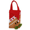 5 PCS Christmas Tote Bag Decoration Supplies Child Gift Bag(Gingerbread Man)
