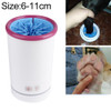 Pets Automatic Foot-Washing Cup Cats Dogs Extremities Cleaning Artifact, Size:S 6-11cm(Pink White)