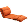 Folding Bed Living Room Modern Lazy Couch Furniture Floor Gaming Chair Sleeping Sofa Bed(Orange)