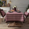Hotel Home Dining Table Retro Cotton Tablecloth, Size: 140x140cm(Hemming)