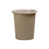 10 PCS Household Kitchen Bathroom Plastic Trash Can without Cover Lip, Size:S 23.5x25.5x17cm(Khaki)