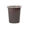 10 PCS Household Kitchen Bathroom Plastic Trash Can without Cover Lip, Size:S 23.5x25.5x17cm(Grey)