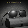 2 PCS Men Polarized Sunglasses Night Vision Anti-glare Driving Sun Glasses Goggles(Matte Black Frame Night Vision Lens)