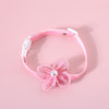 6 PCS Pet Handmade Adjustable Cat Dog Bow Tie Collar, Size:S 17-32cm, Style:Pearl Flowers