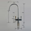 RO185 Water Purifier Universal Faucet for Truliva/Litree/Angel/Midea, Style:2 Points Luxury Double Tap
