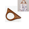 10 PCS Handbag Printed Wooden Handle Bag Accessories(Dark Brown)