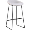 Nordic Minimalist Creative Wrought Iron Cafe High Chair, Size:75cm(White)